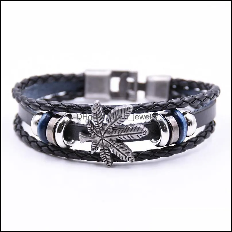 multilayer bracelets men casual for women braided leather bracelet punk rock men jewelry chic leather bracelet hjewelry