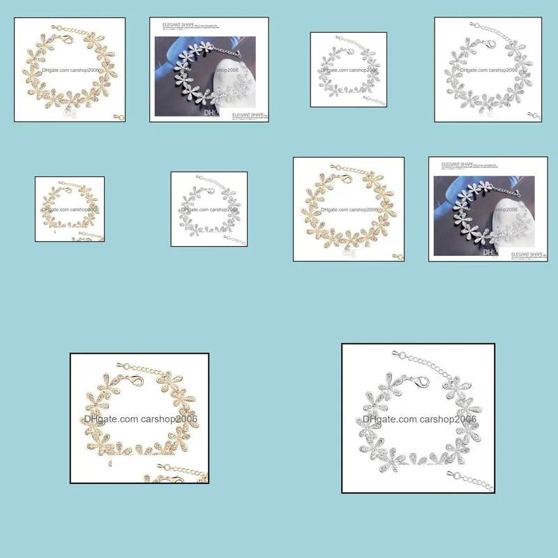 pretty charm bracelets women`s rhinestone snowflake alloy extended bracelet carshop2006
