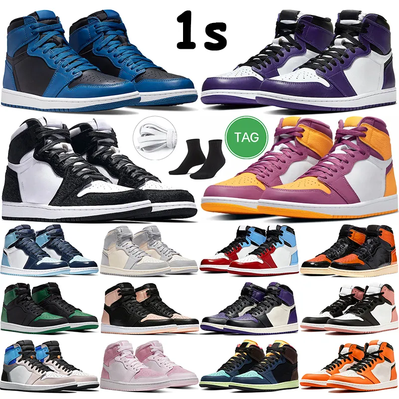 homens mulheres 1s High OG Basketball Shoes Pine Green University Blue Court Purple Chicago Stage Haze tênis esportivos masculinos