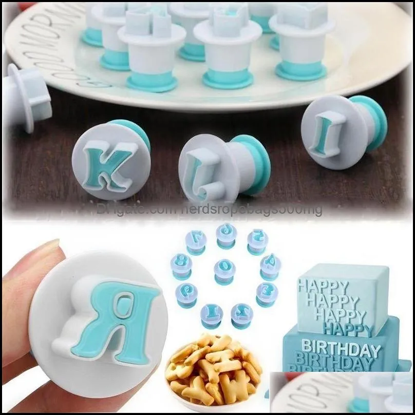Cake Molds DIY Case Letters  Baking Moulds Kitchen Biscuits Ice Decoration Cutter Tool Cooking 10 6gy G2