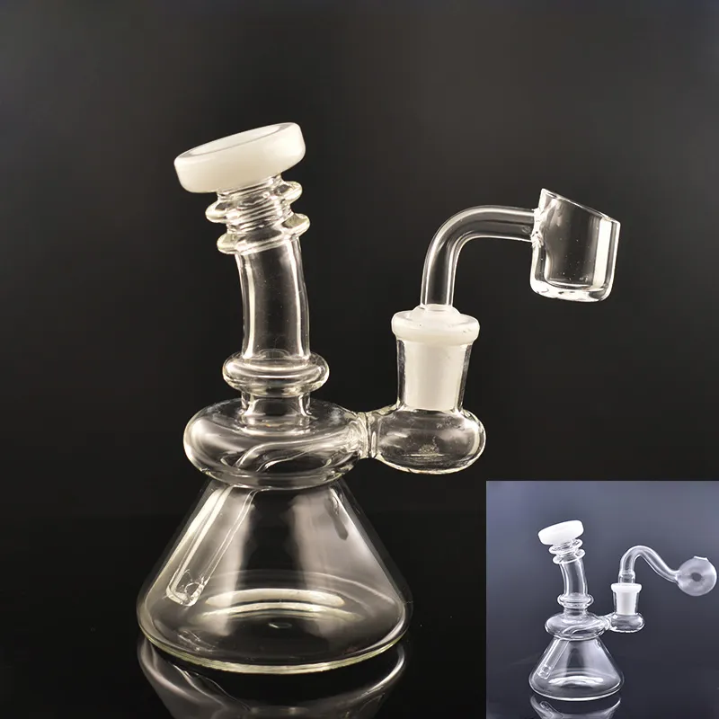 I più nuovi narghilè in vetro per olio d'acqua dab Bong Colorful Heady Mini Small Bubbler Beaker riciclano bong con chiodo al quarzo