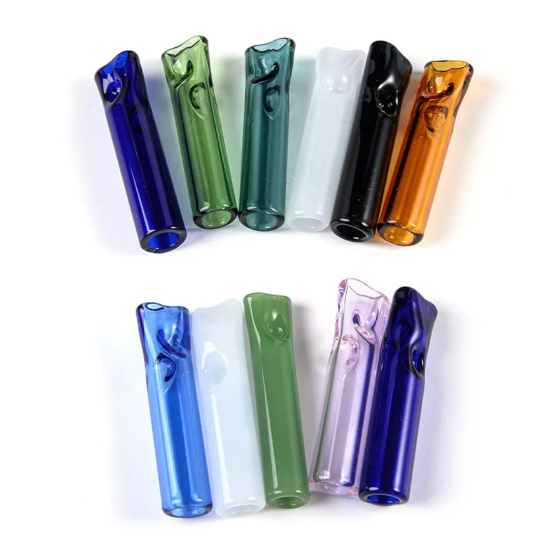 Mini Glass Hand Oil Burner Pipe Multi Colors rökrör Huvud Tobakverktyg Dab Rigs Tillbehör Färgglada brännare SW47