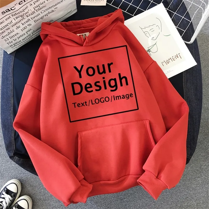Aangepaste sweatshirts vrouwen gepersonaliseerde hoodies ized print tekst diy hoody drop hoodie pullovers 220722