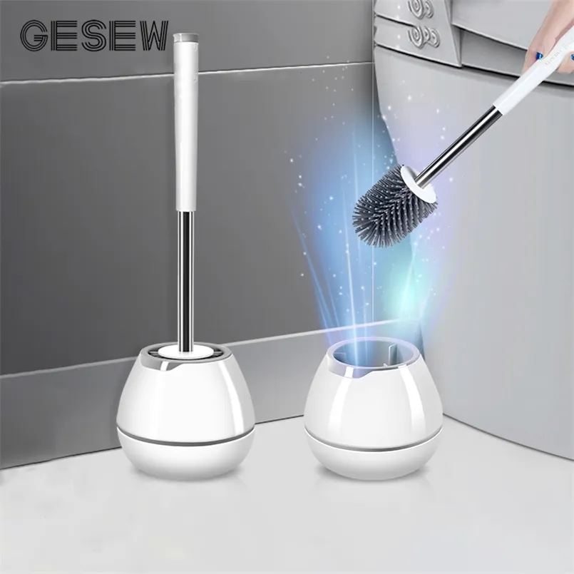 Gesew Tuvalet Fırçası Ev Temizliği TPR Malzeme Duvara Monte/Zemine Durucu Uzun Saplı Banyo Aksesuarları 220511