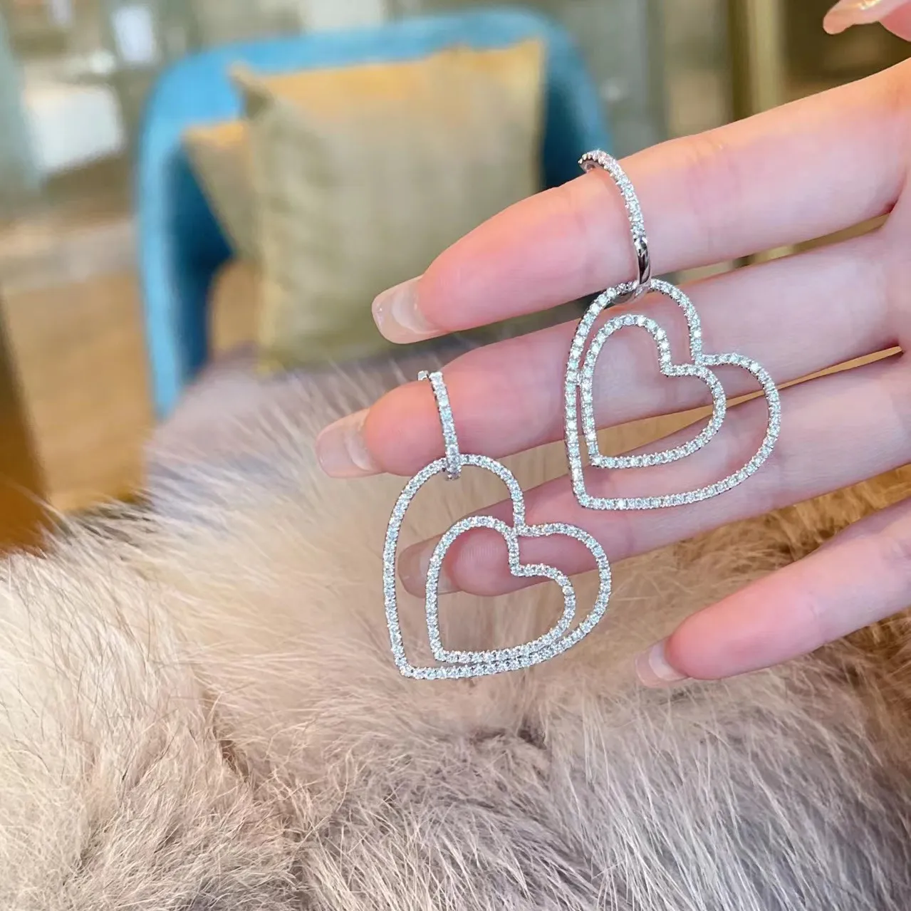 Pendientes De Plata Para Mujer Con Circonitas En Forma