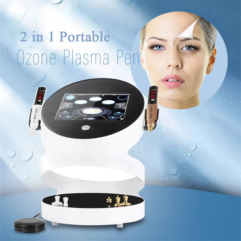 Pofessional RF Equipment 2 In 1 Ozone Plasma Pen Acne Removal Anti Wrinkle Stretch Remover Machine Skin Rejuvenation Instrument