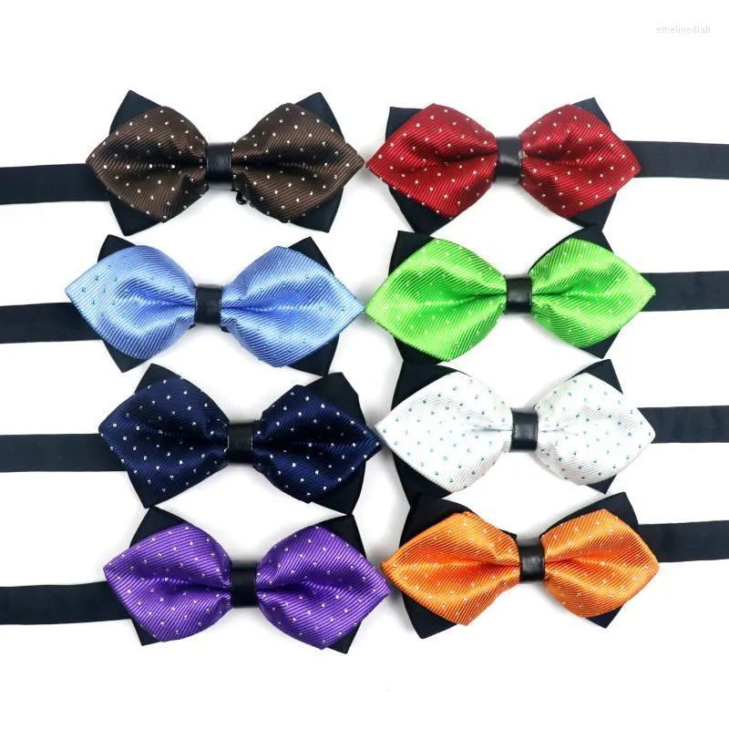 Bow Ties Formal Men's 12 6cm koreańskie brytyjskie ręcznie robione ręcznie w stylu kropka krawat kobiety tkane poliester groom imprezowy strój daSen herenbow eme