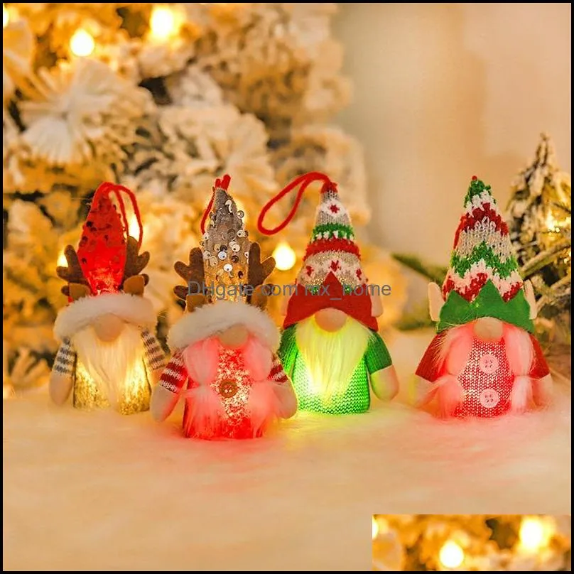Keepsakes Christmas Elf Decoration Luminous Antler Faceless Old Ma MxHome Dhmip