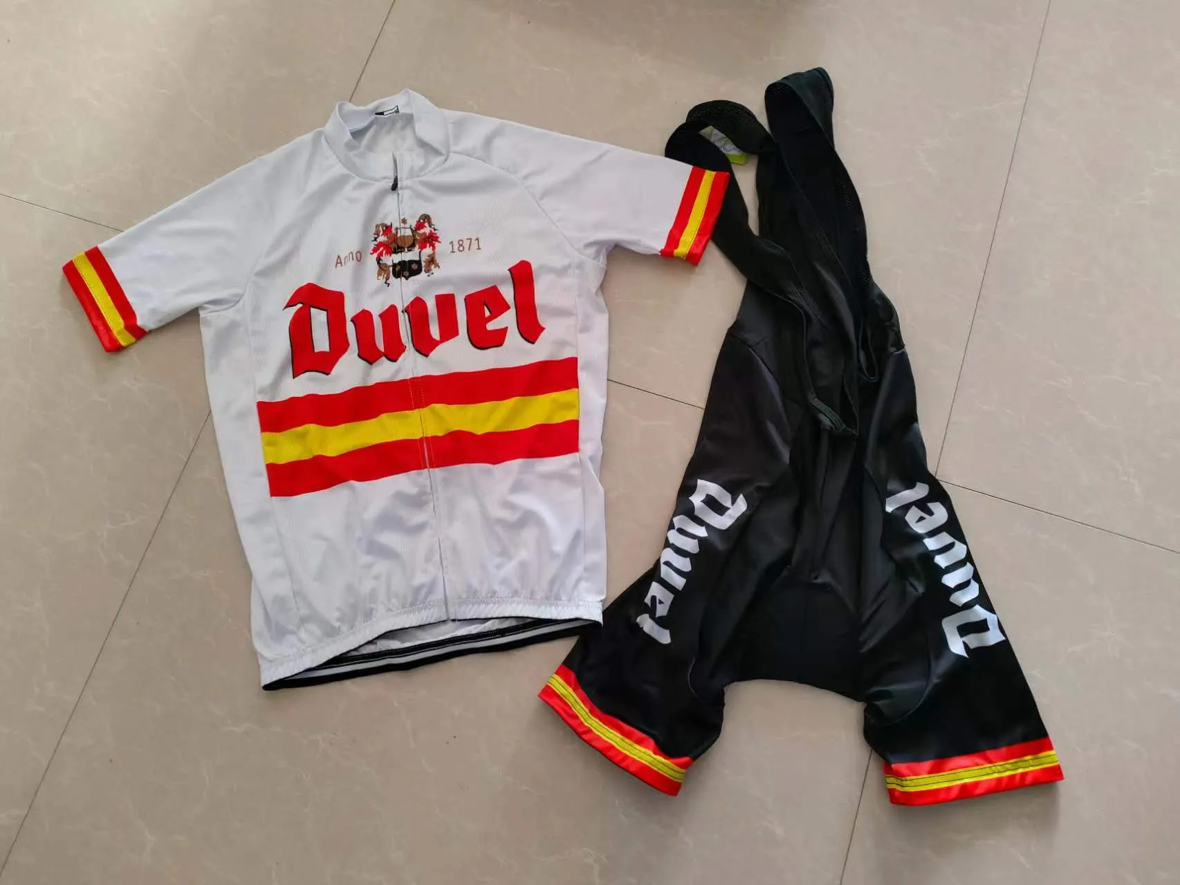 Summer 2024 Duvel Beer Spain Cycling Jersey Set Mtb Cycling Wear Bike Lalking Bic Bicycle Clothes Quick-Dery Mant Short Maillot Culotte