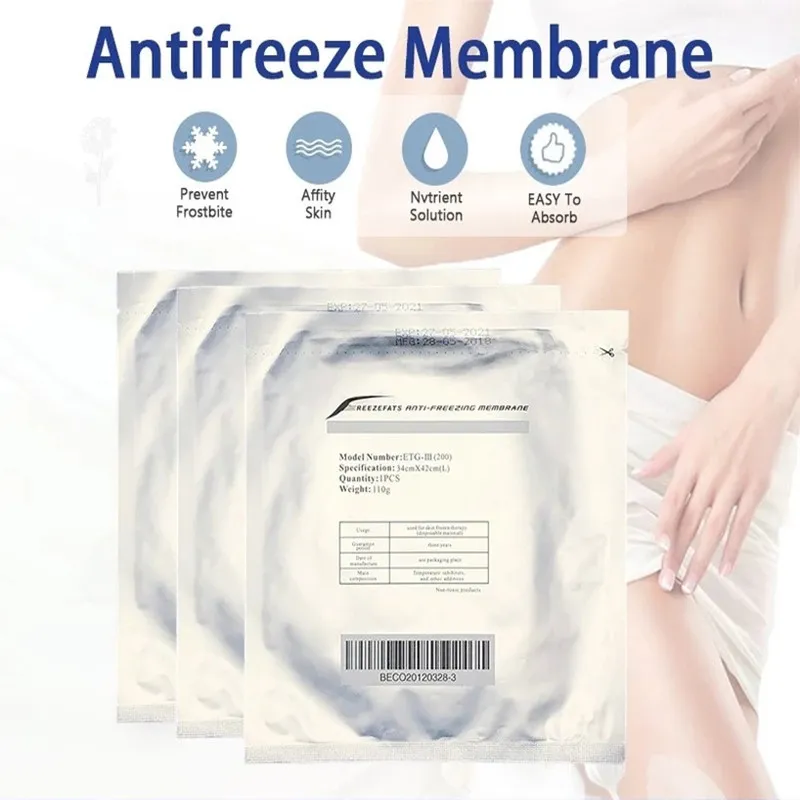 L'anti-cellulite Lipo dissout les membranes antigel de thérapie par le froid pour la machine minceur Traitement de cryothérapie Membranes de cryolipolyse Coussinets cryogéniques