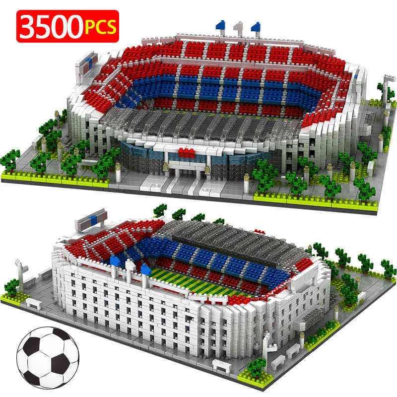 Diy Famous Architecture Football Soccer Field Soccer Camp Nou Signal Lduna Park Mini Building Blocks Diamond Blocks Toys for Kid Y220510