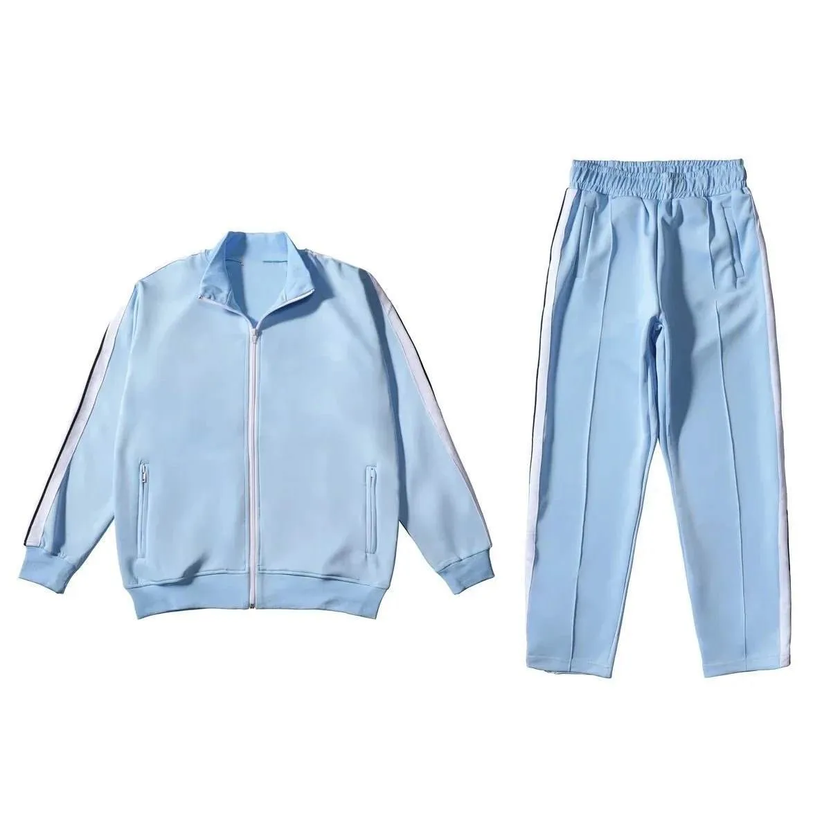 Light Blue Palm Hellblaue Palm Angels Jacke Palm Angels White