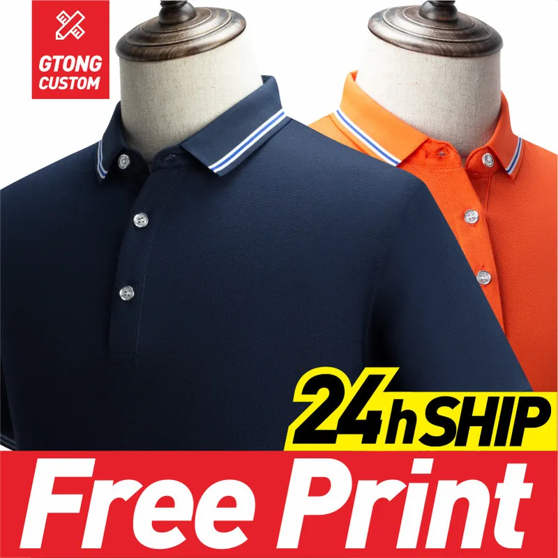 Casual and Breattable Polo for Men Custom Brodery Company Brand Fashion Tops Tees Printing Pattern Unisex Shirt 220608