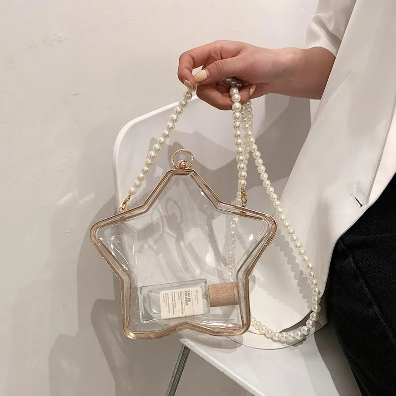 Clear sale pearl purse
