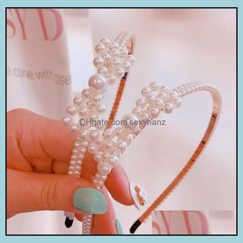 New pearl girls Hair Sticks sweet kids designer headband designer hair accessories for women designer headbands headband