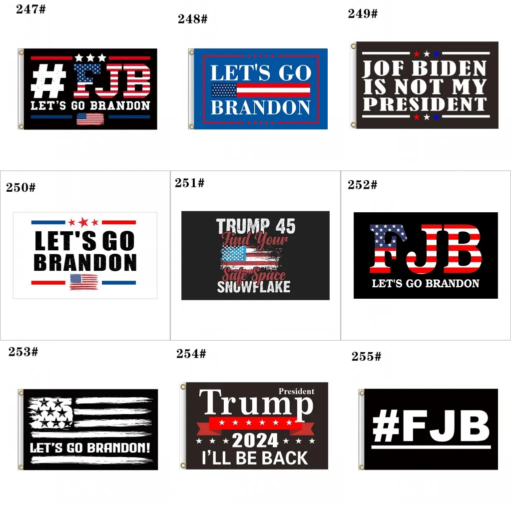 New Arrival Let's go Brandon Trump Election Flag Double Sided Presidential Flags 150*90cm Wholesale