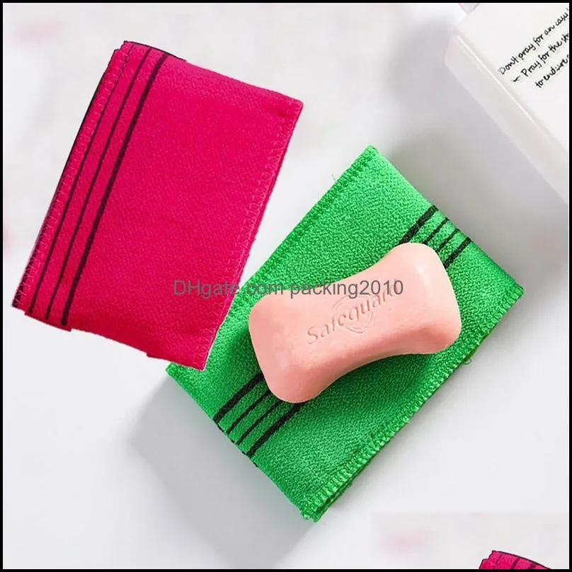 bathing supplies both sides bath towel rub brush pull back strip rubs backs belt bathroom tools to exfoliating fhl452-wll