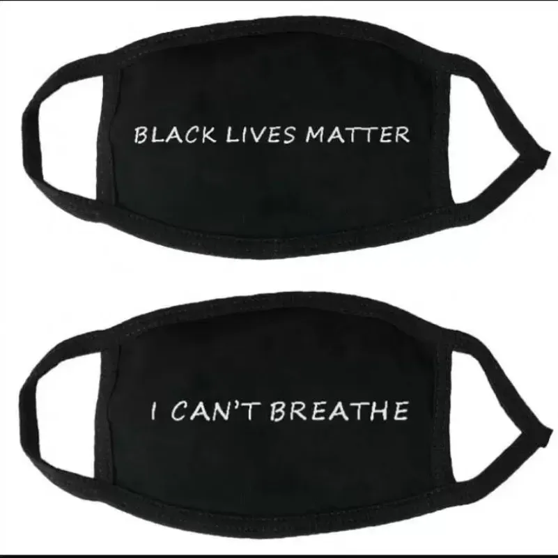 Alta qualità Non riesco a respirare Maschere per il viso Maschere in cotone lavabile Black Lives Matter Maschere Fashion Designer Mask per adulti FY9126