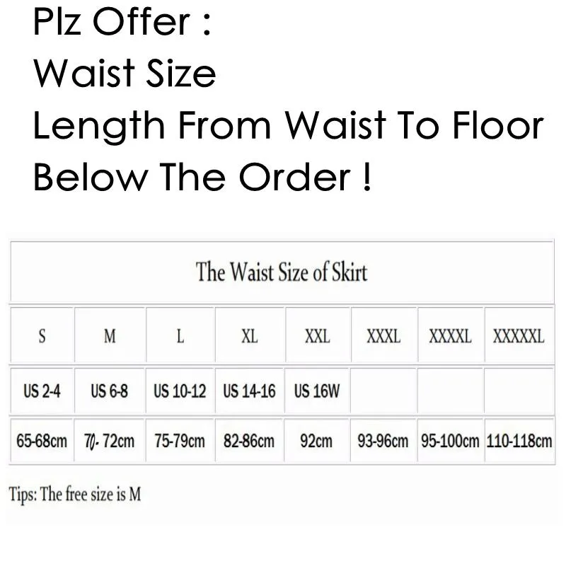 Mid length satin cheap skirts size chart