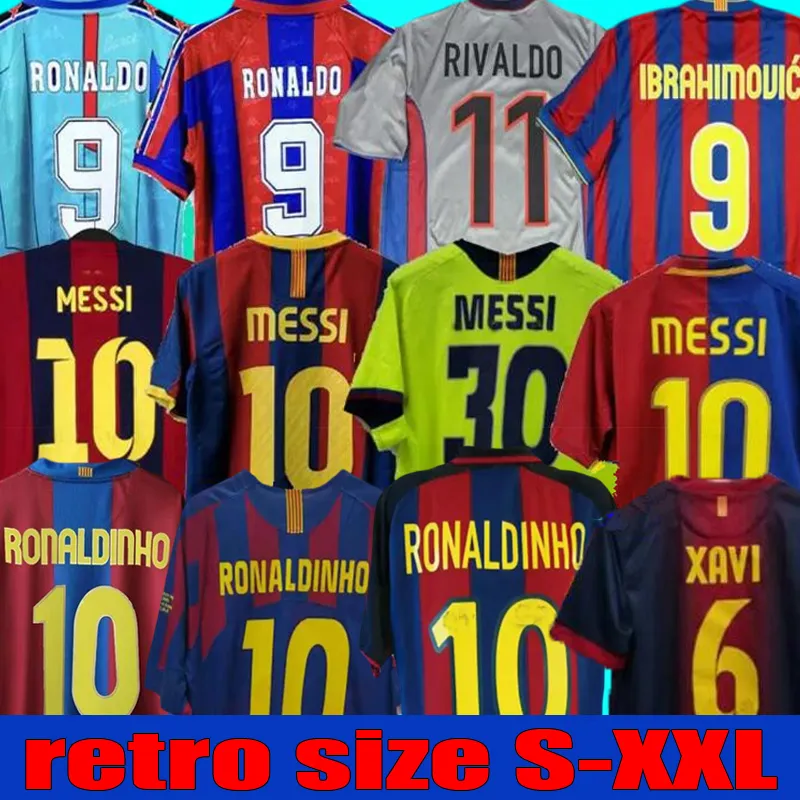 96 97 Maillots de football BarcelonaS Retro 03 04 05 06 07 08 09 10 11 12 13 14 15 XAVI RONALDINHO RIVALDO GUARDIOLA PUYOL Finale Iniesta maillot de foot 1899 1999 DAVID VILLA