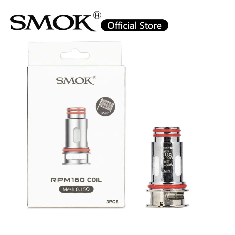 Bobines de remplacement Smok RPM160 Mesh Coil 0,15ohm pour kit RPM 160 100% authentique