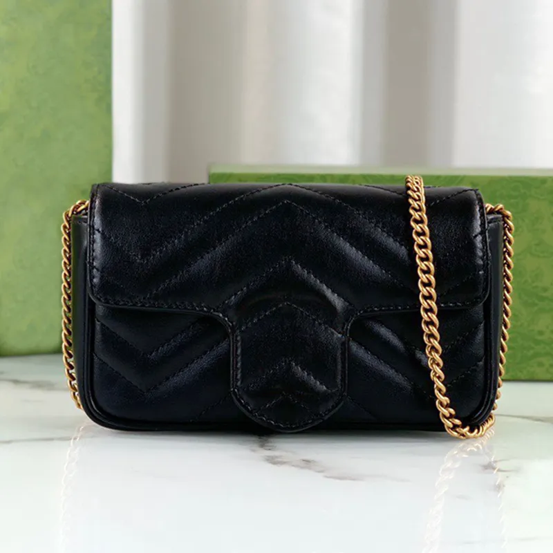 Handväskor Designer Bag Kvinnor Fashion Tote Bags Mini Leather Letters Luxury Marmont Ladies Wallet Crossbody Messenger Lady Shoulder Handbag Ryggsäck
