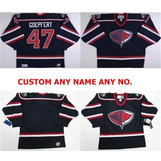Nik1 Wholesale 2016 Customize Echl South Carolina Sting Rays Mens Womens Kids 47 Bobby Goepfert Hockey Jerseys Hearsys Резать пользовательское наименование любого наименования.