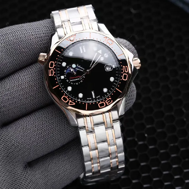 Men's Automatic Mechanical Watch 41MM Ceramic Stainless Steel 8217 Movement Business Fashion Waterproof Watch AAA Diving 2022 New 007