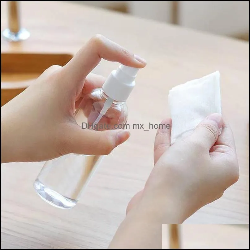 Full size Empty Portable Cosmetic PET Clear Extra Fine Mist Spray Bottle with Atomizer Pump for  Oils Perfume Makeup liquid