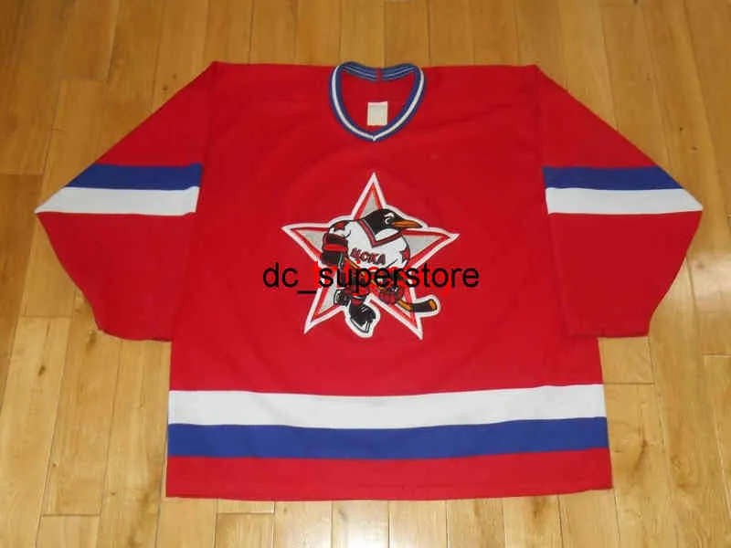 personalizzato a buon mercato Vintage CCM UCKA HC CSKA Mosca Russia Red Army Mens KHL Hockey JERSEY Stitch aggiungere qualsiasi numero nome MEN KID HOCKEY JERSEYS XS-5XL