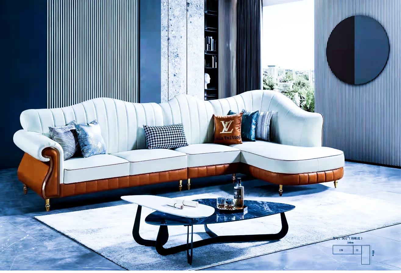Mobili per sala da pranzo Nordico tutto in legno massello divano moderno semplice soggiorno familiare piccolo combinazione multi persona angolare divano concubina imperiale