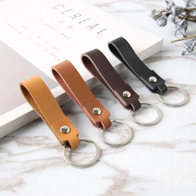 Keychains Fashion Pu Leather Keychain Casual Strap Lanyard nyckelkedja midjeplånbokbil Keyring nyckelhållare smycken gåva Miri22