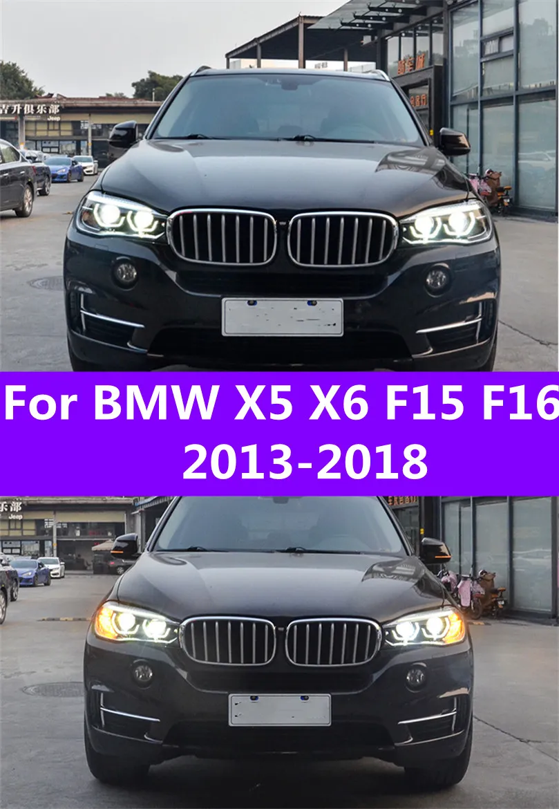 Head Lamp For BMW X5 X6 F15 F16 LED Headlight Assembly 2013-20 18 F85 LED Headlights Daytime Running Light Turn Signal