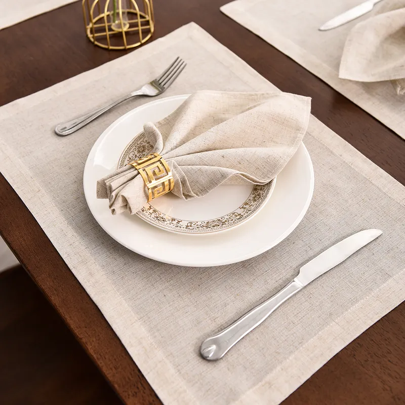 12 pcs linen Napkin Party Table Cloth Dinner Napkin Restaurant Home Wedding Linen Fabric Napkins Restaurant Table Mats