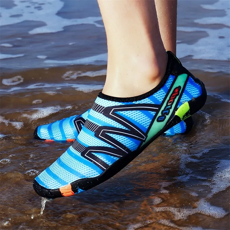 Snabbtorkande strandvattenskor unisex simning aqua hav vid havet surf uppströms ljus sportvatten sneakers zapatos de agua 220610