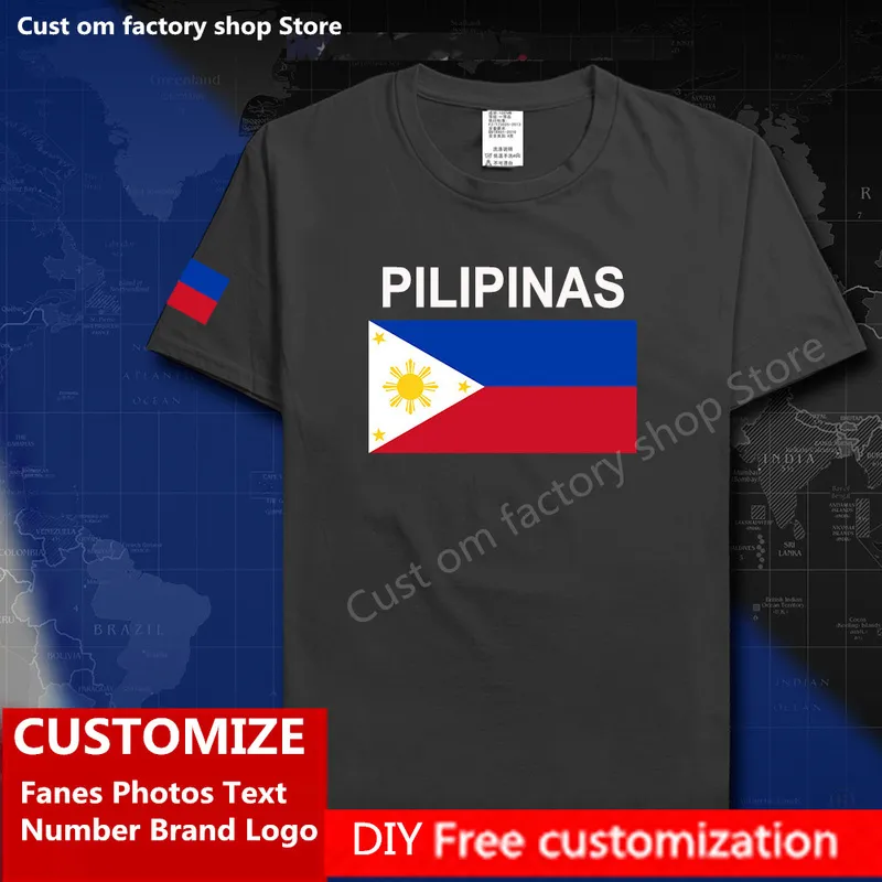 Philippines Pilipinas Mens T Shirt Custom Jersey Fans DIY Name Number