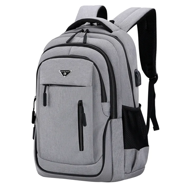 Large Capacity Backpack Men Laptop Backpacks 15.6 Ox Black Solid High School Bags Teen College Boy Gril Student Backpack8523 220630