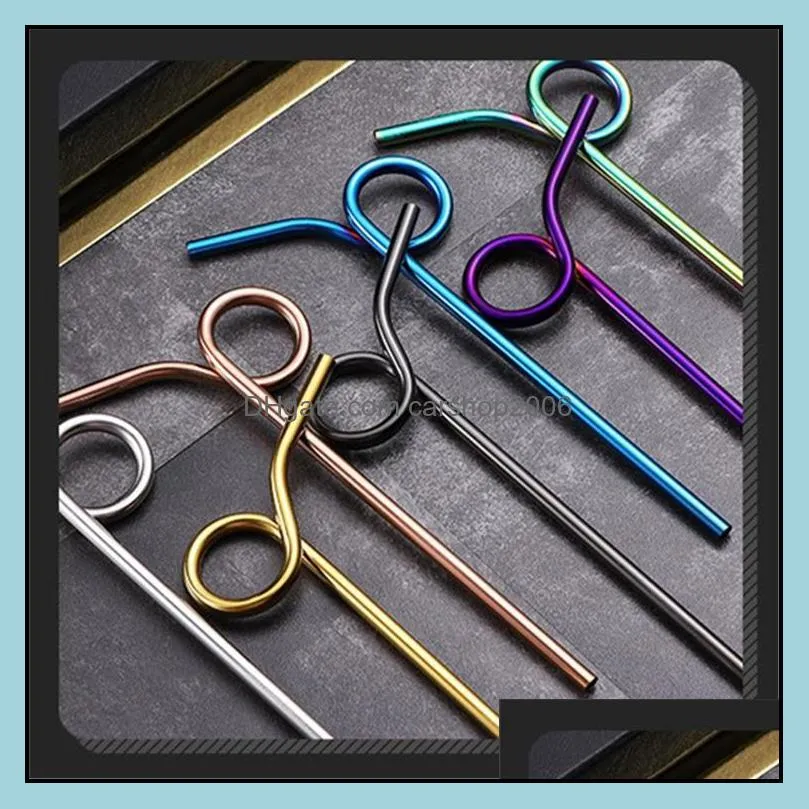 novelty straws colored metal party straws creative eco stainless steel 304 drinking straws bar drinking tools