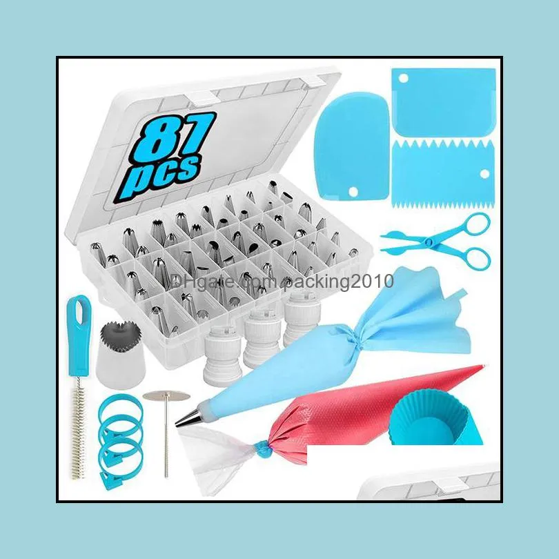 baking & pastry tools 87 pcs cake decorating mouth tool set squeezing cream accessories decoration