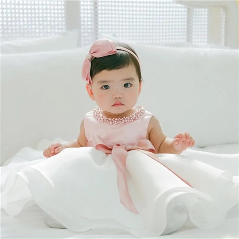 Summer Baby Girls Dress Born Baby Lace Doping Gown Princess Dresses For Baby 1 Year Birthday Dress Spädbarn Party Dress LJ201221
