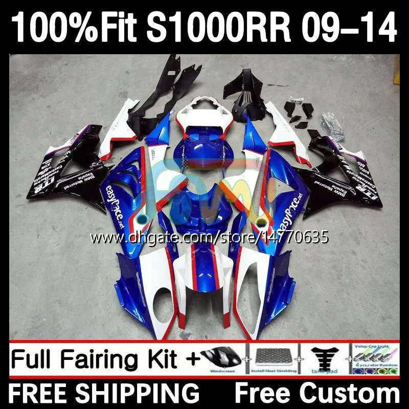 Body formy wtryskowe dla BMW S 1000RR 1000 RR S1000RR 09 10 11 12 13 14 2DH.0 S-1000RR S1000 RR 2009 2012 2012 2012 2013 S1000-RR 09-14 OEM Fairing Kit Factory Blue Kit Kit Blue