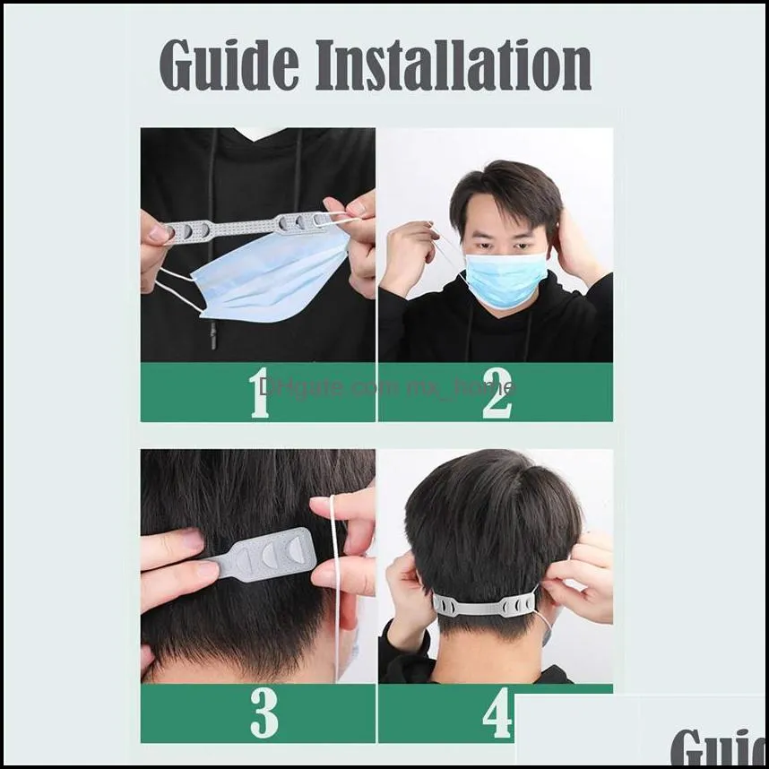 Face Mask Band Extenders Mask Elastic Strap Adjuster Protect Your Ear Break Away Pain Mask Belt Hook Adjustable Ear Strap Extension dhl