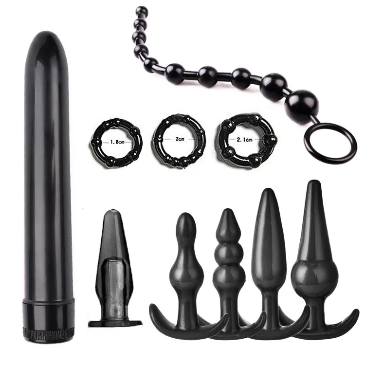 10 pz vibratore butt plug anale set vibrazione sensualità perline vibranti kit sexyual massaggiatore prostatico giocattoli sexy per coppie