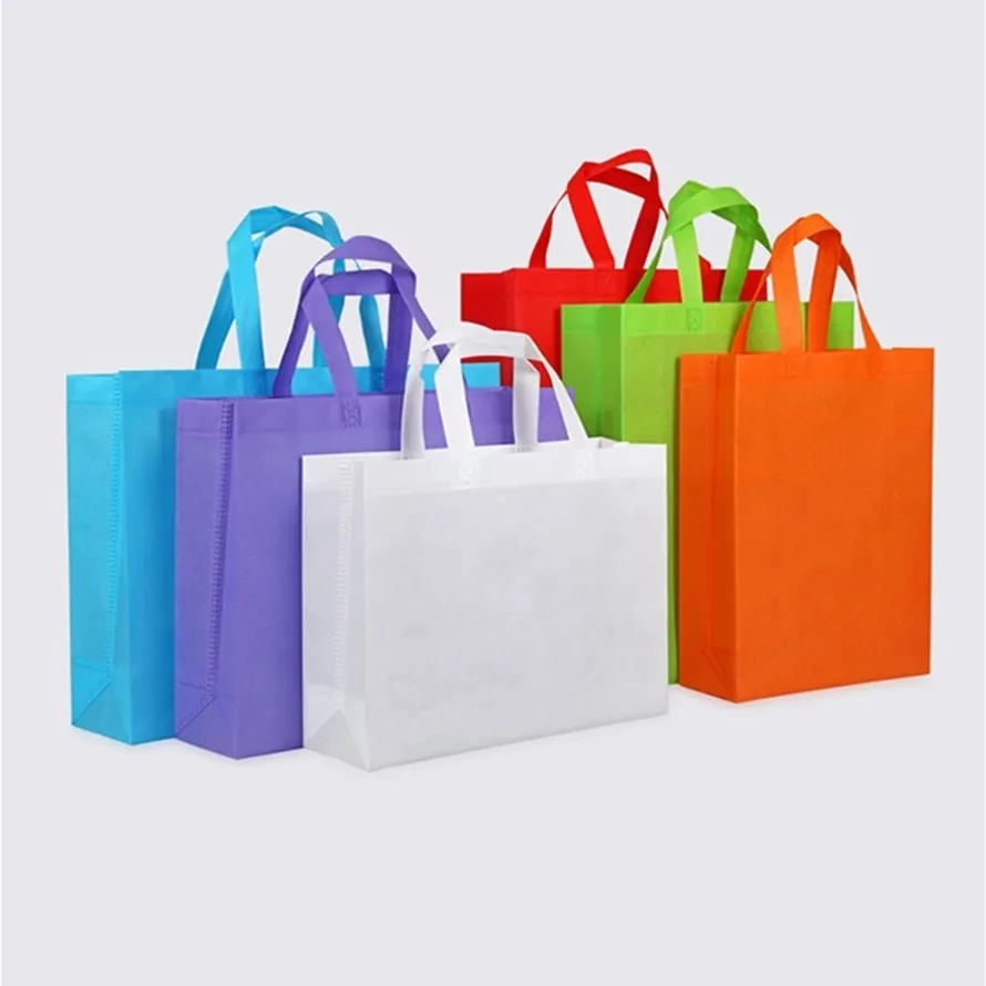 Nuova borsa pieghevole colorata Borse per la spesa pieghevoli in tessuto non tessuto Borsa pieghevole ecologica riutilizzabile New Ladies Stor jllgHe sinabag F0711