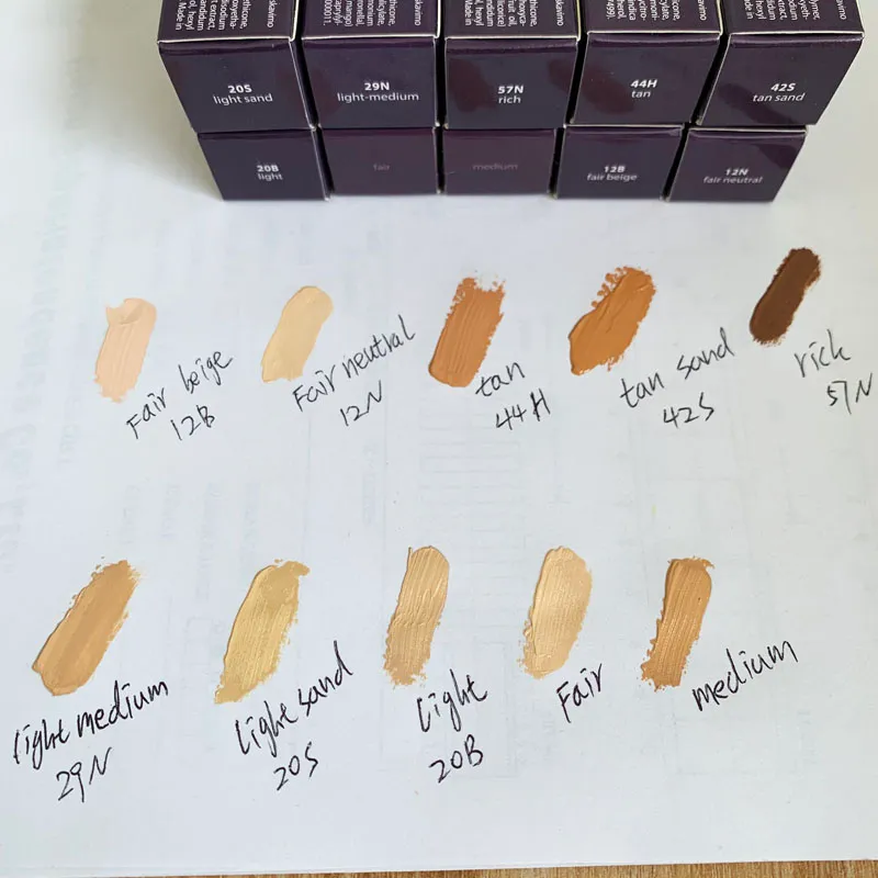 Beste contour concealer foundation correcteur contouren 10 ml make -up gezicht vloeibare concealers crème 5 kleuren redelijk licht zand licht medium mudiwa