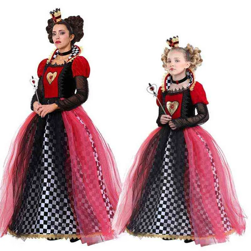 COSTUME CARNEVALE REGINA DI CUORI BAMBINA 7/9 ANNI VESTITO ALICE NEL PAESE  DELLE MERAVIGLIE ABITO FIABE NO ACCESSORI - Parole e Pensieri