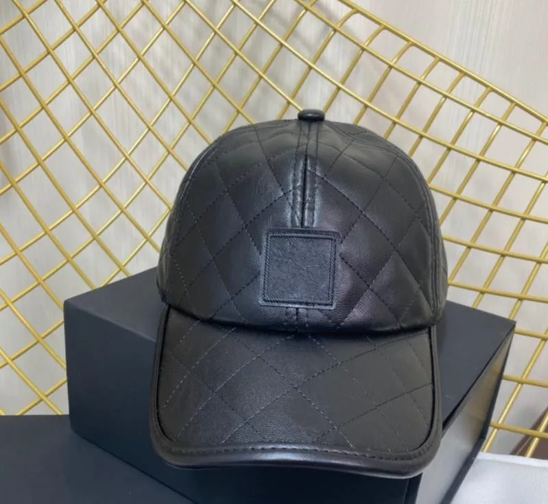 Leather Bucket Hats Baseball Caps for Women 2022 Winter Designer Wide Brim Letter Printed Bone Curved Snapback Sun Cap Hip Hop Streetwear