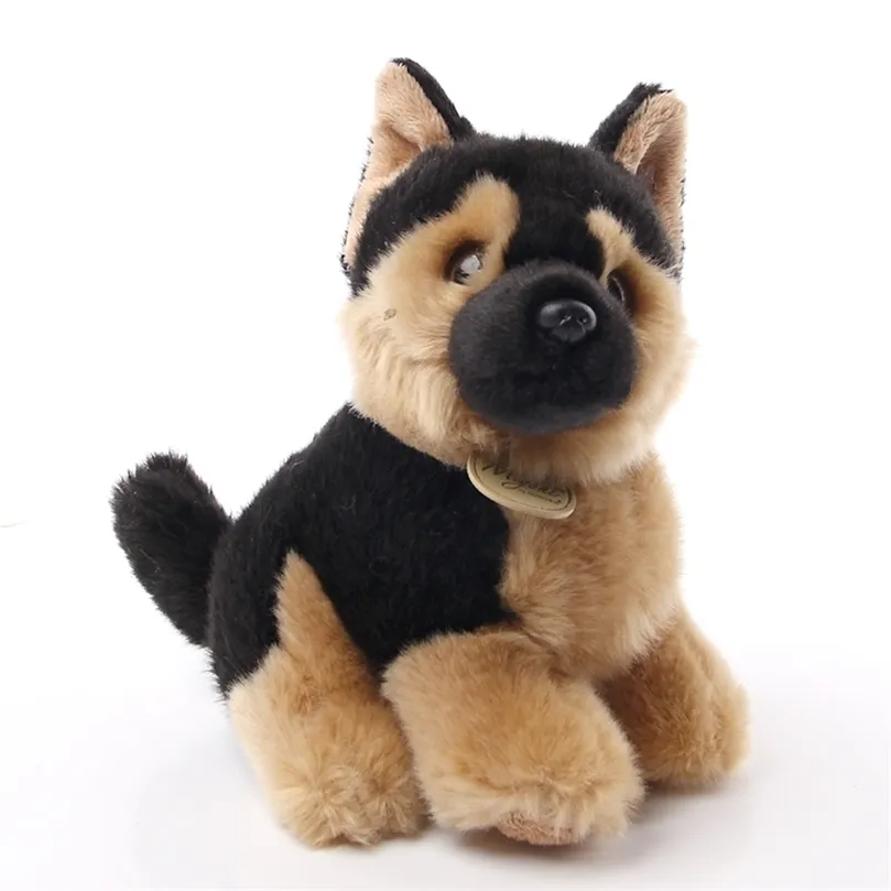 Aurora Toys Dog Breed с длинным шелковистым пальто длинное плюшевое немецкое овчарное собака забавные игрушки для детей для детей день рождения рождественский подарок LJ201126