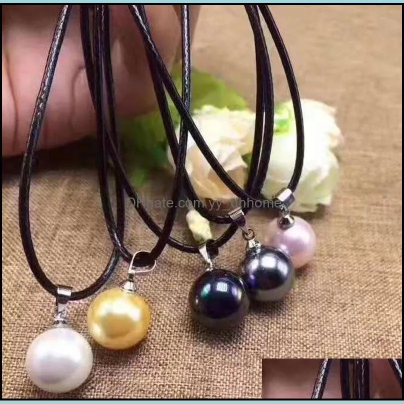 simple man-made pearl pendant necklaces with rope for women girl jewelry party club decor fashion accessories