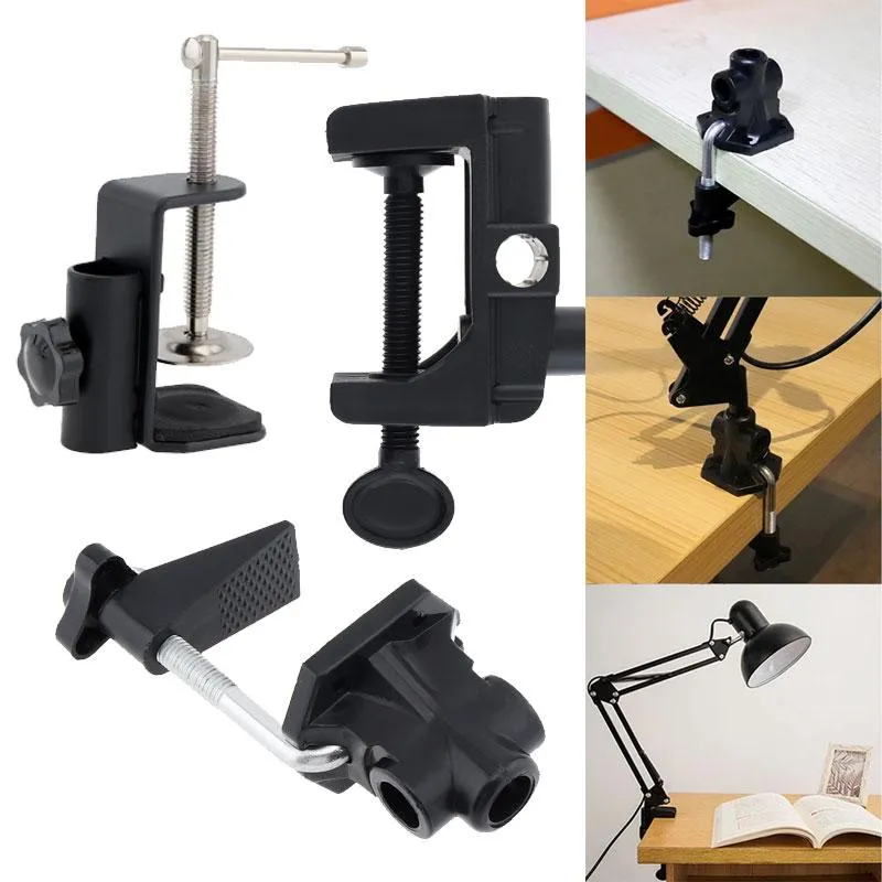 Table Lamp Universal Bracket Clamp DIY Clip Fittings Screw Light Holder Mount For Microphone Desk Lamp Broadcast Black